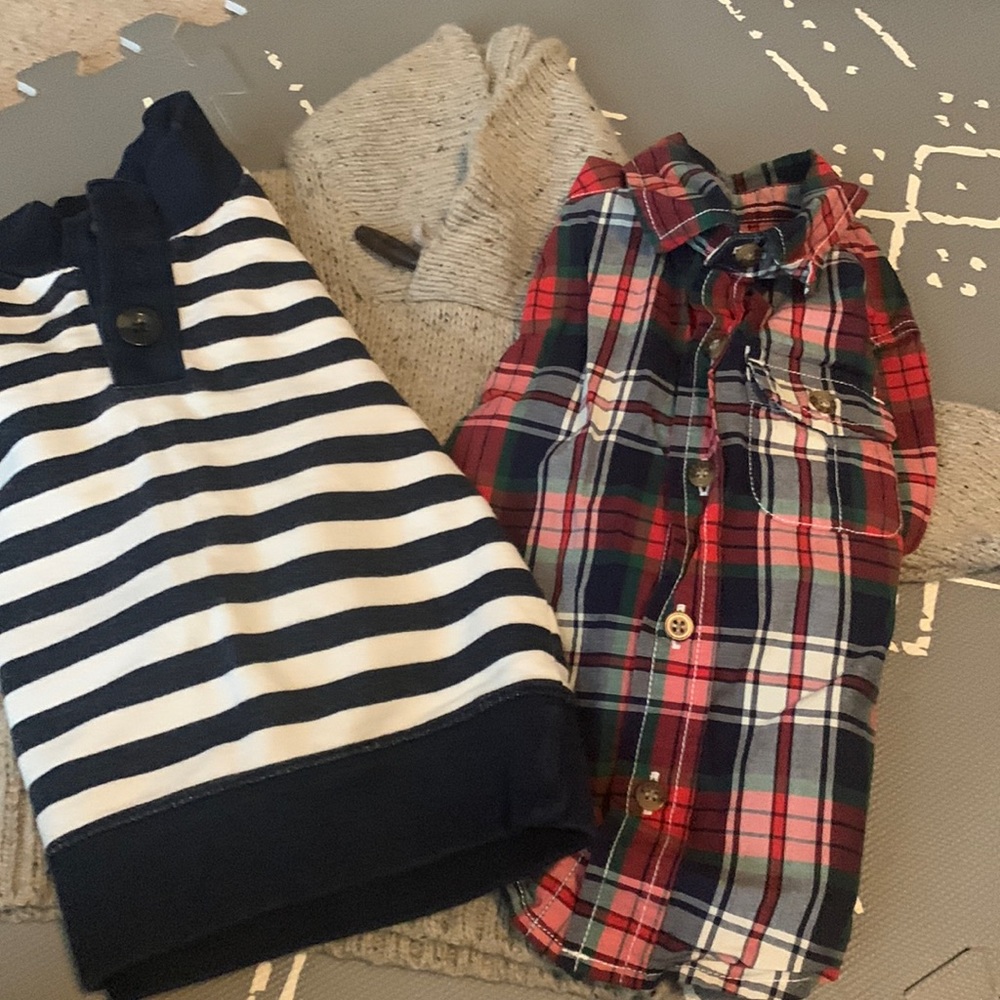 3 Boys tops, 18-24 months.  2 Baby Gap and 1 old Navy sweater